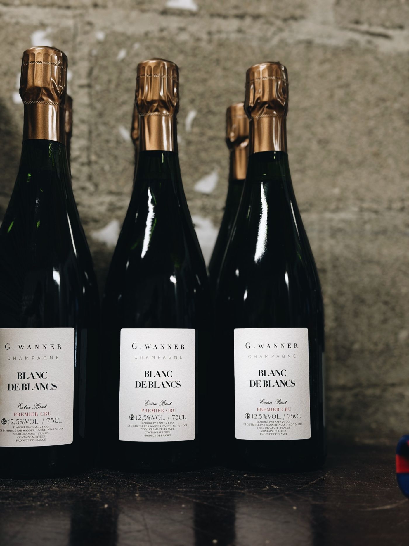 Bouteilles de Champagne G. Wanner Blanc de Blancs Premier Cru Extra Brut