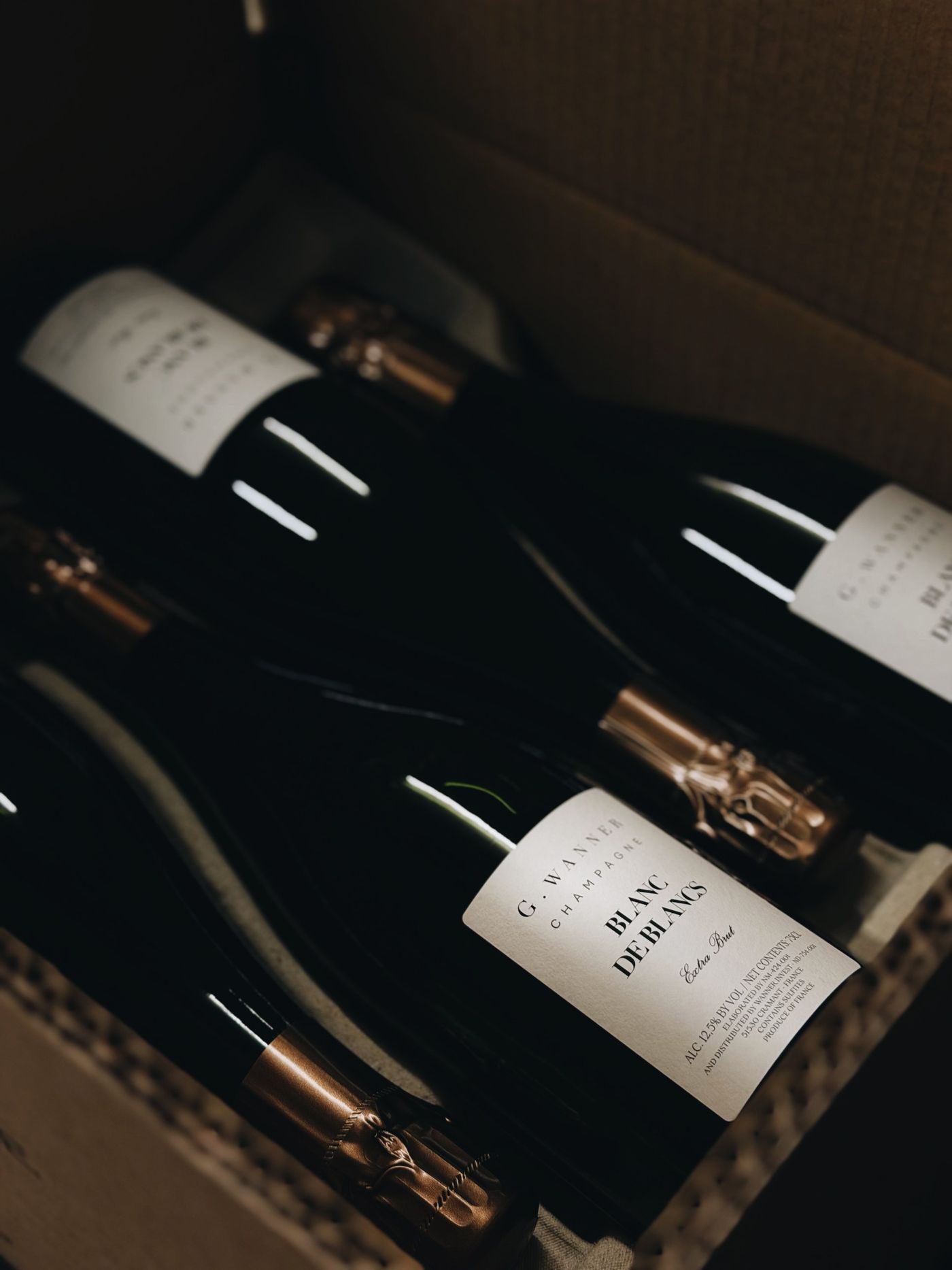 Bouteilles G. Wanner Blanc de Blancs en caisse
